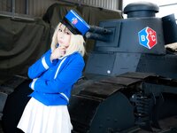 [Cosplay][RAZZLE DAZZLE] Aimy, Chii Sakura, Ebino Katsuragi - Mont Blanc モン・ブラン (Girls und Panzer)