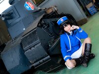 [Cosplay][RAZZLE DAZZLE] Aimy, Chii Sakura, Ebino Katsuragi - Mont Blanc モン・ブラン (Girls und Panzer)