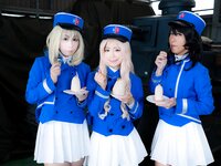 [Cosplay][RAZZLE DAZZLE] Aimy, Chii Sakura, Ebino Katsuragi - Mont Blanc モン・ブラン (Girls und Panzer)
