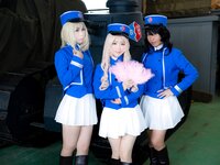 [Cosplay][RAZZLE DAZZLE] Aimy, Chii Sakura, Ebino Katsuragi - Mont Blanc モン・ブラン (Girls und Panzer)