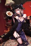 [Cosplay] 黑白御猫 柴郡旗袍