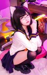 [Cosplay] Potato Godzilla OC Tatami neko chan in Seifuku
