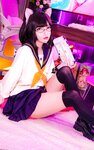 [Cosplay] Potato Godzilla OC Tatami neko chan in Seifuku