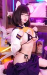 [Cosplay] Potato Godzilla OC Tatami neko chan in Seifuku