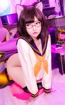 [Cosplay] Potato Godzilla OC Tatami neko chan in Seifuku