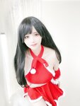 [Cosplay] Kokura Chiyo 小仓千代w - Red dress skirt 红色礼物裙