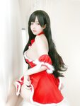 [Cosplay] Kokura Chiyo 小仓千代w - Red dress skirt 红色礼物裙