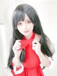 [Cosplay] Kokura Chiyo 小仓千代w - Red dress skirt 红色礼物裙