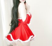 [Cosplay] Kokura Chiyo 小仓千代w - Red dress skirt 红色礼物裙