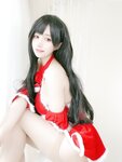 [Cosplay] Kokura Chiyo 小仓千代w - Red dress skirt 红色礼物裙