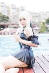 [Cosplay] 秋山AkI 水着黑SABER