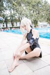 [Cosplay] 秋山AkI 水着黑SABER