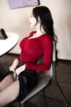 [Cosplay] 王馨瑶 黑色鱼尾裙