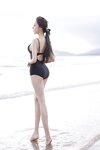 [Cosplay] 王馨瑶 黑色冲浪泳衣