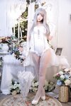 [Cosplay] 疯猫ss 纯白绒绒兔