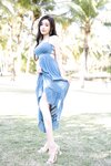 [Cosplay] 王馨瑶 蓝色露背连衣裙