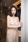 唐安琪内部私购 NO.005 黄色薄纱轻透连衣长裙  [82P-902MB]