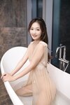 唐安琪内部私购 NO.005 黄色薄纱轻透连衣长裙  [82P-902MB]