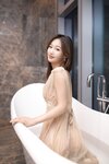 唐安琪内部私购 NO.005 黄色薄纱轻透连衣长裙  [82P-902MB]