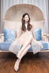 唐安琪内部私购 NO.005 黄色薄纱轻透连衣长裙  [82P-902MB]