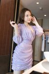 Hot 鱼子酱紫色连衣裙写真