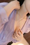 Hot 鱼子酱紫色连衣裙写真