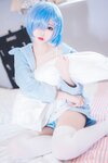 [Cosplay] MaoJun 猫君君 - Rem cat ear pajamas 雷姆猫耳睡衣