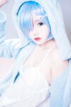 [Cosplay] MaoJun 猫君君 - Rem cat ear pajamas 雷姆猫耳睡衣