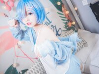 [Cosplay] MaoJun 猫君君 - Rem cat ear pajamas 雷姆猫耳睡衣