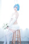 [Cosplay] MaoJun 猫君君 - Rem lingerie wedding 蕾姆内衣花嫁