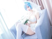 [Cosplay] MaoJun 猫君君 - Rem lingerie wedding 蕾姆内衣花嫁