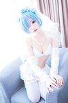 [Cosplay] MaoJun 猫君君 - Rem lingerie wedding 蕾姆内衣花嫁