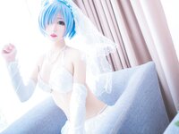 [Cosplay] MaoJun 猫君君 - Rem lingerie wedding 蕾姆内衣花嫁