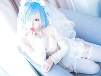 [Cosplay] MaoJun 猫君君 - Rem lingerie wedding 蕾姆内衣花嫁