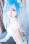 [Cosplay] MaoJun 猫君君 - Rem lingerie wedding 蕾姆内衣花嫁