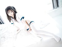 [Cosplay] 神沢永莉 半双马尾体操服大腿袜