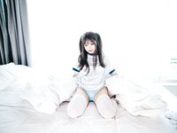 [Cosplay] 神沢永莉 半双马尾体操服大腿袜