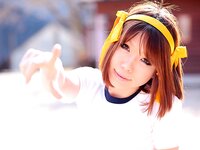 [Cosplay] Rin Higurashi 日暮りん - Name card (Haruhi) なまえがき（ハルヒ）