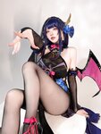 [Cosplay] Ajiki 安食 - Thunder General Succubus 雷电将军魅魔