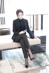 Hot 王馨瑶 黑色西装加西裤高启兰