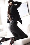 Hot 王馨瑶 黑色西装加西裤高启兰