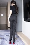 Hot 王馨瑶 黑色西装加西裤高启兰
