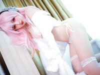 [Cosplay] Ddanlikeu 您的蛋蛋 - Sonico White Underwear 索尼子白内衣