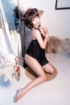 [Cosplay] Chun Momo 蠢沫沫 - Black Nightdress