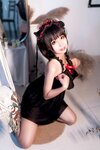 [Cosplay] Chun Momo 蠢沫沫 - Black Nightdress