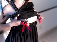 [Cosplay] Chun Momo 蠢沫沫 - Black Nightdress