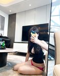 Hot 奔跑的晶骡儿 红色蝴蝶小内内