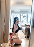 Hot 奔跑的晶骡儿 红色蝴蝶小内内