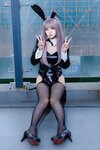 [Cosplay] 疯猫ss 紫发礼服兔