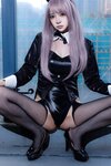 [Cosplay] 疯猫ss 紫发礼服兔